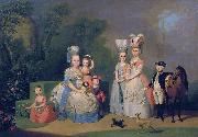 unknow artist Portrait of Carolina Wilhelmina of Orange (1743-1787) and her children. painting
